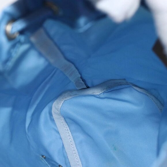 PRADA Drawstring Pouch Nylon Light Blue Auth 75006 - Picture 9 of 16